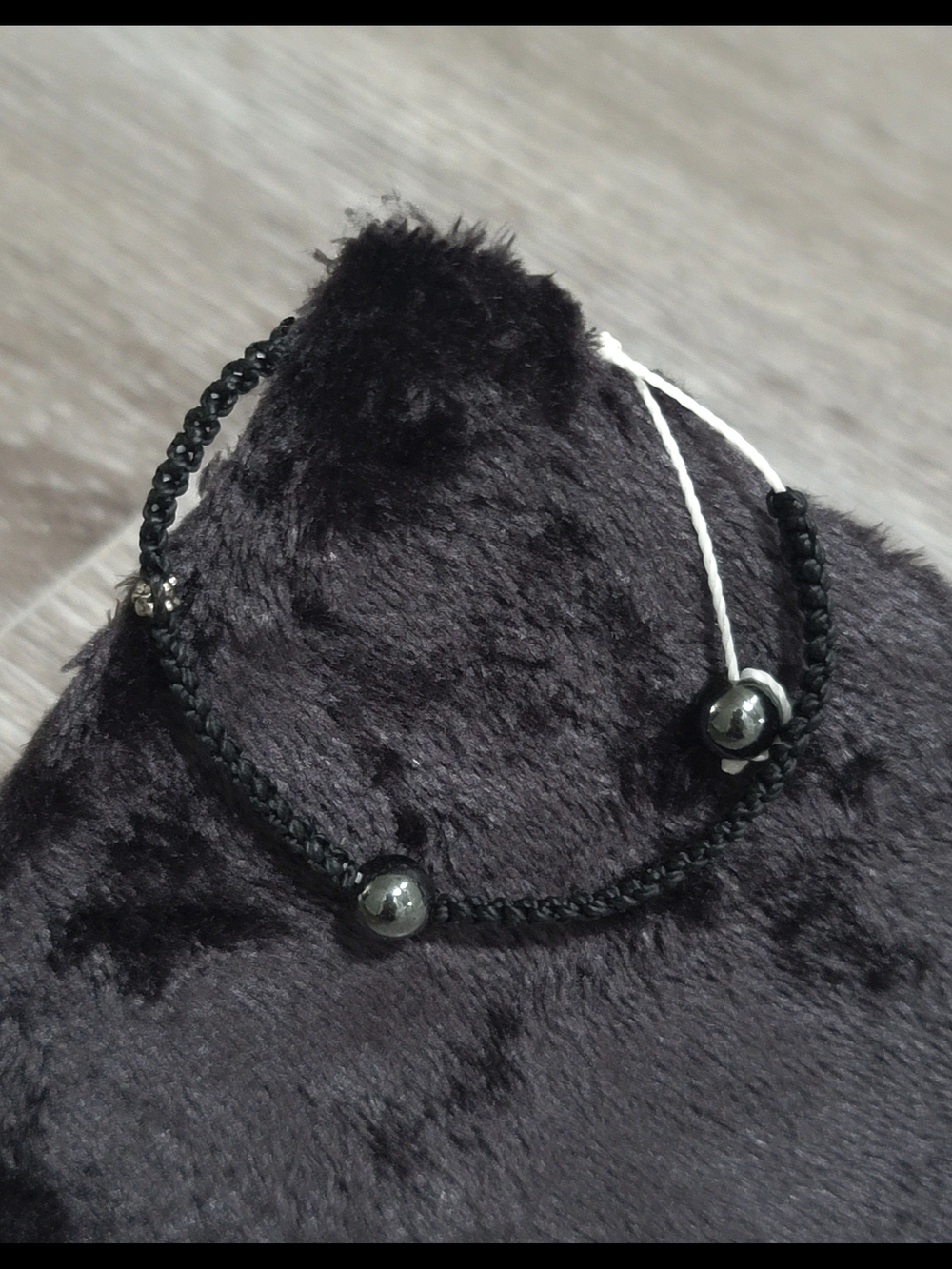 Black Beaded Adjustable Cord Bracelet - Women Jewelry